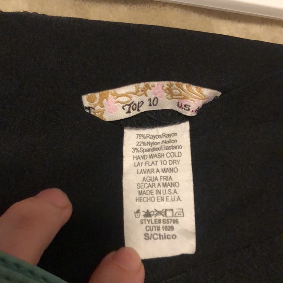 Black Mini Skirt TOP 10 brand size Small. - Picture 3 of 4